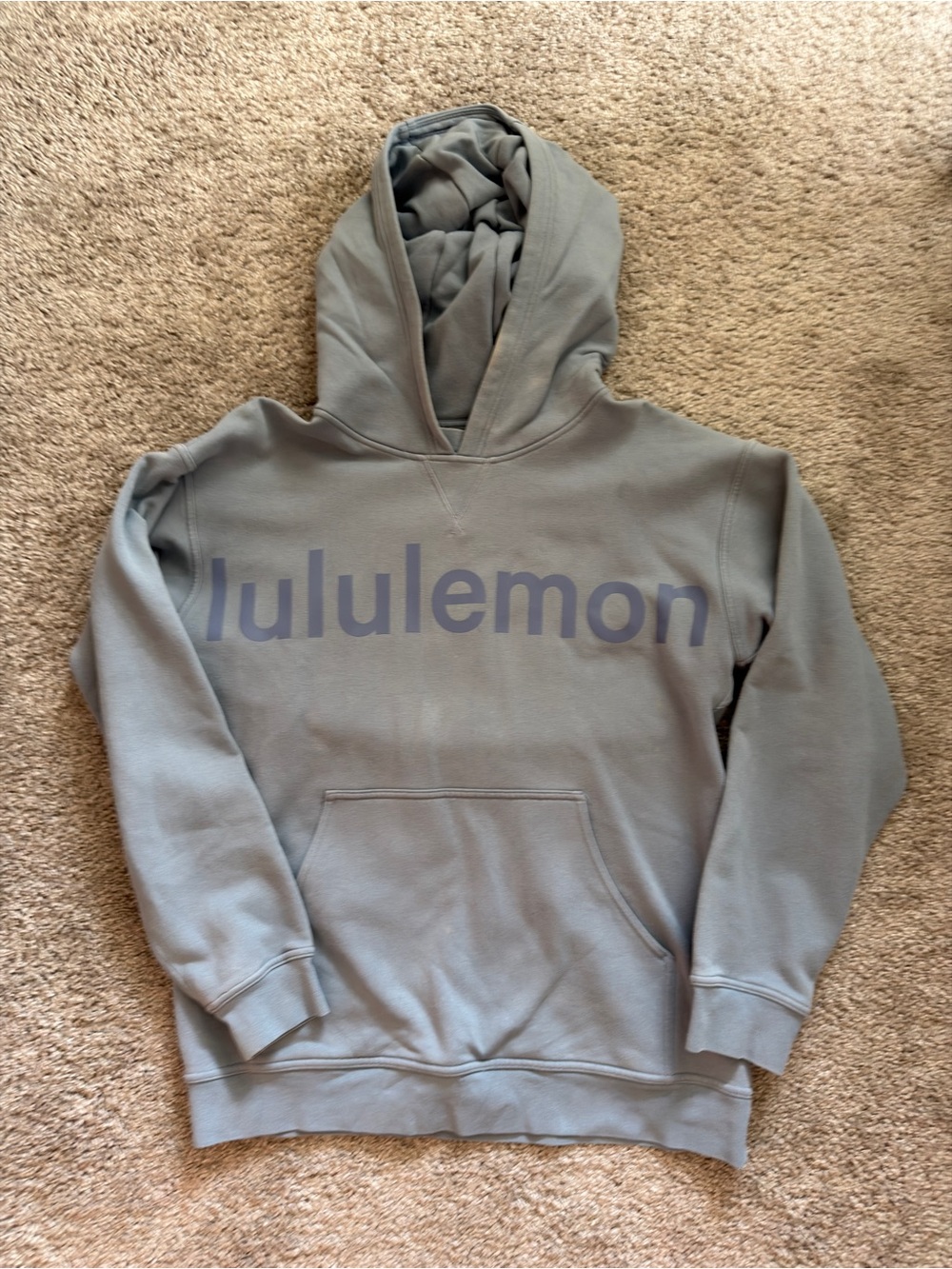 lululemon athletica Blue Gray Hoodie with Logo